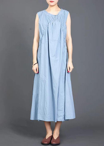 Modern Cotton Tunic Pattern Drops Design Folded Lacing Irregular Splice Color Dress