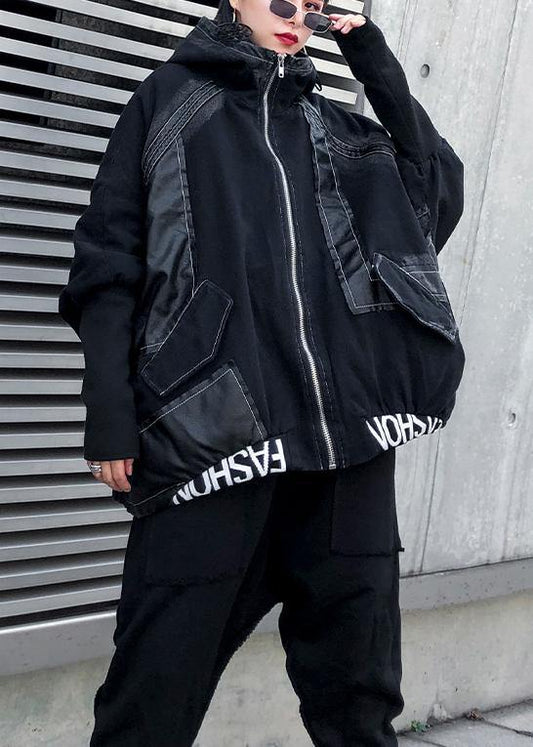 Modern Denim Black for Sewing Zippered Patchwork Coats