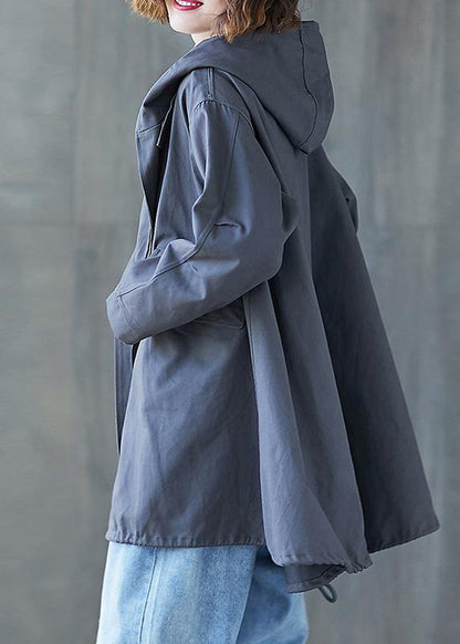 Modern Drawstring Hem Cotton Tunic Top Inspiration Khaki Tops Fall
