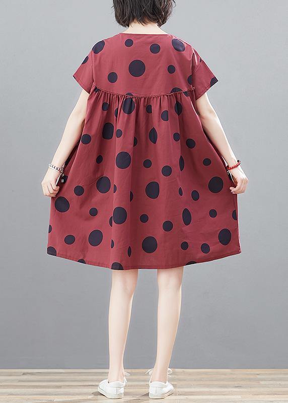 Modern High Waist Cotton Summerclothes Fabrics Yellow Dotted Tops