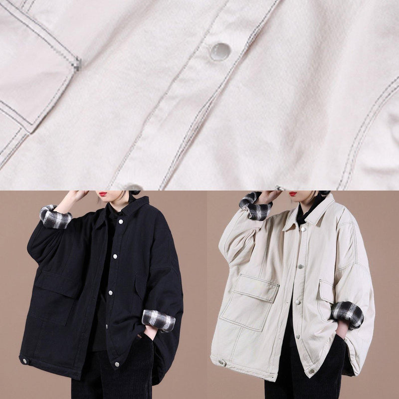 Modern Nude Tunic Coat Photography Lapel Button Down Spring Outwear