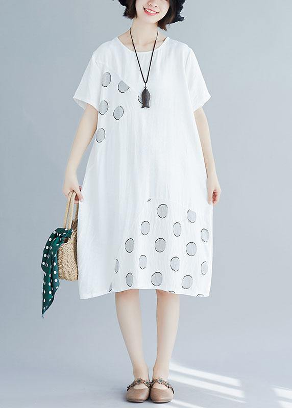Modern Patchwork Cotton Tunics for Tunic Tops White Dresses Summer