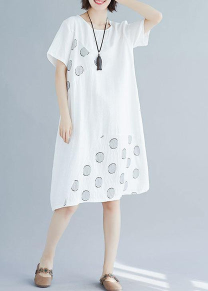 Modern Patchwork Cotton Tunics for Tunic Tops White Dresses Summer