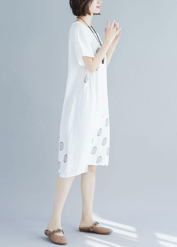 Modern Patchwork Cotton Tunics for Tunic Tops White Dresses Summer