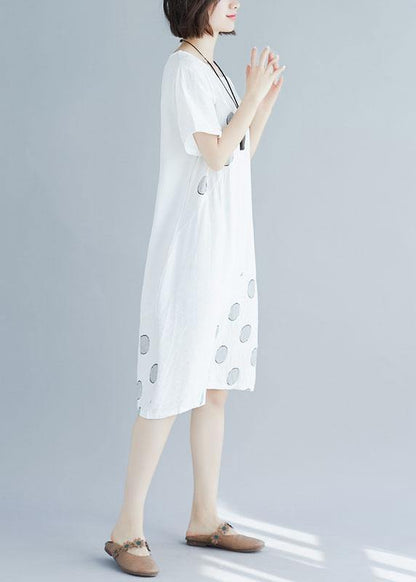 Modern Patchwork Cotton Tunics for Tunic Tops White Dresses Summer