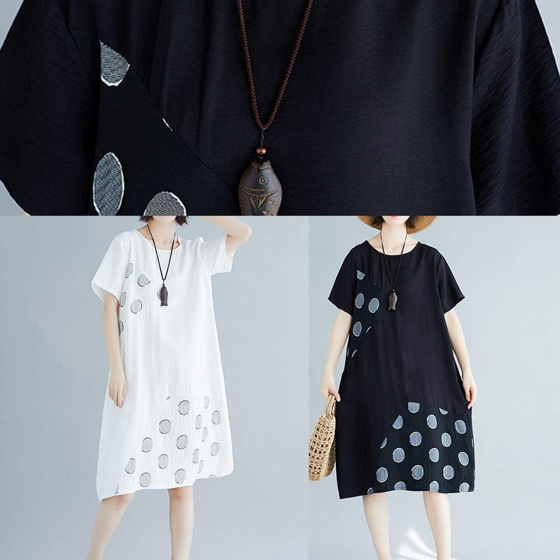 Modern Patchwork Cotton Tunics for Tunic Tops White Dresses Summer