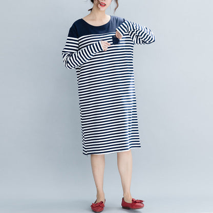 Modern Striped Cotton Tunics Ideas Pockets Cotton Dress