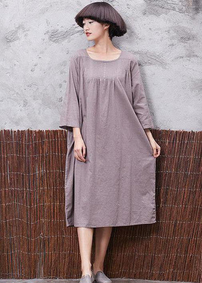 Modern Cinched Linen Cotton Clothes for Shirts Khaki Dress Summer