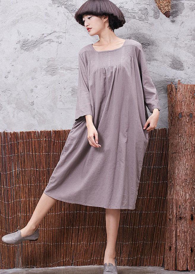 Modern Cinched Linen Cotton Clothes for Shirts Khaki Dress Summer