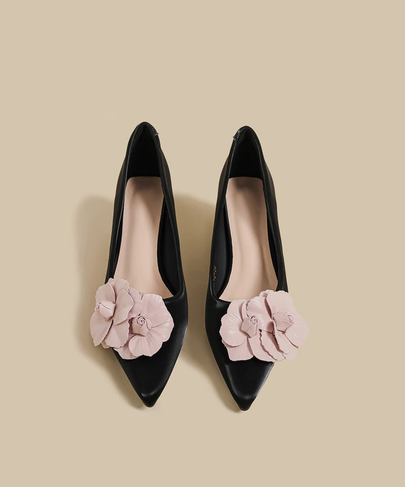 Mulberry Faux Leather Splicing High Heel Shoes Pointed Toe