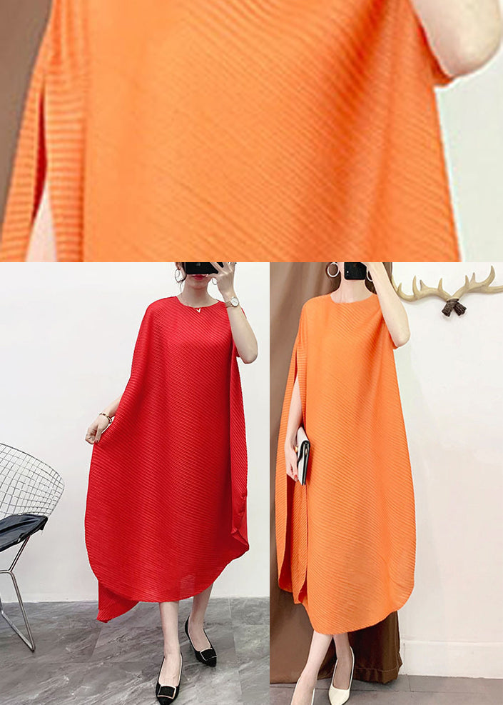 Mulberry O-neck Striped Maxi Dresses Short Sleeve