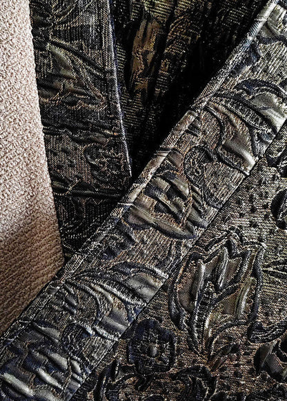 Natural Beige V Neck Wear on Both Sides Patchwork Wool Outwear Spring