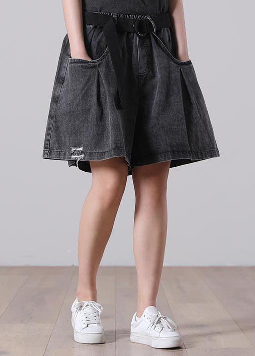 Natural Black,pockets Denim Hot Summer Pants
