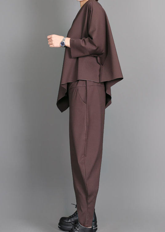 Natural Chocolate Pockets Lantern Pants Spring