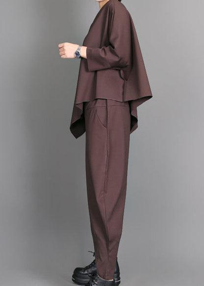 Natural Chocolate Pockets Lantern Pants Spring