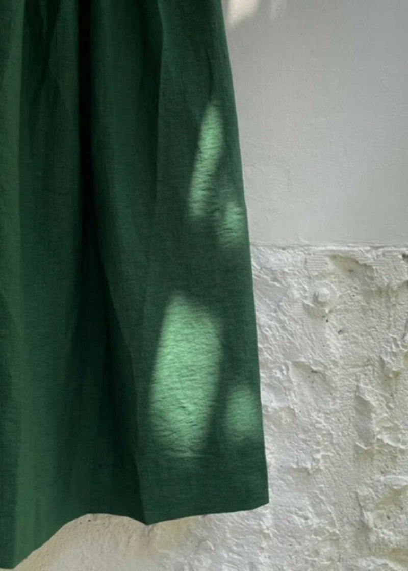 Natural Green Patchwork Maxi Dress Summer