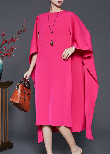 Natural Rose Oversized Cotton Party Dress Cloak Sleeves