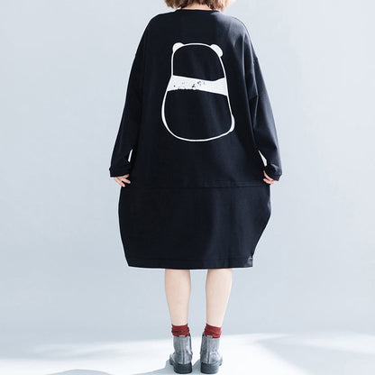 Natural Black Cotton Dresses Pakistani Wardrobes Letter Short Dresses
