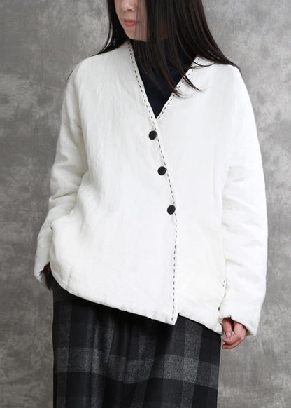 Natural Black Trench Coat Gifts V Neck Thick Fall Jackets