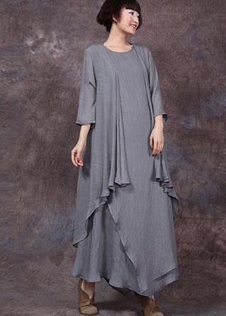 Natural Bracelet Sleeved Linen Clothes Shirts Gray Cardigan Summer