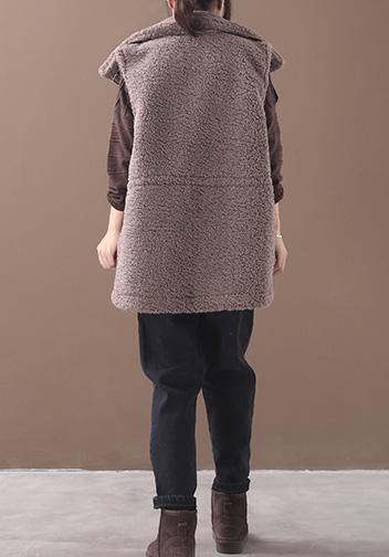 Natural Chocolate Maxi Coat Ideas Drawstring Sleeveless Coats