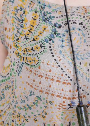 Natural Cotton Clothes Spaghetti Strap Robe Summer Dress