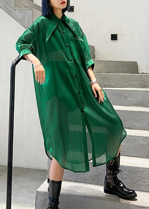 Natural Half Sleeve Tulle Summer Dresses Ideas Green Art Dresses