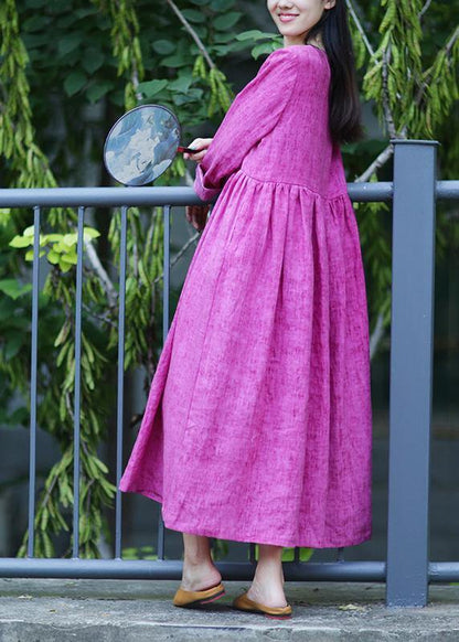 Natural O Neck Cinched Fall Tunic Dressrunway Purple a Line Dress