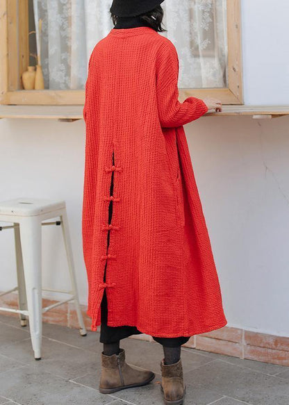 Natural Red Trench Coat Outfits Pockets Fall Coats