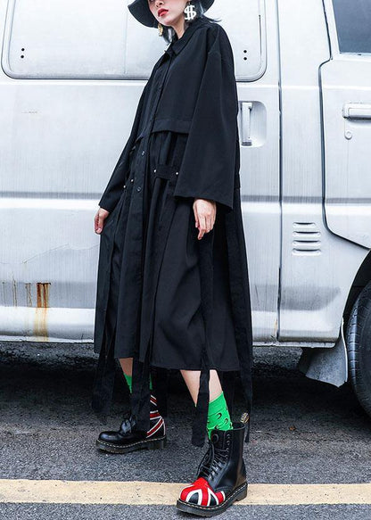 Natural Tassel Cotton Dresses Design Black Dresses Shirt Dress Fall