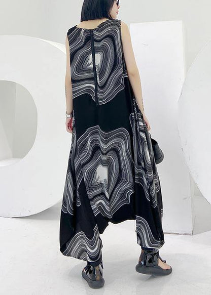 Natural V Neck Zippered Linen Dresses Wardrobes Black Print Dress