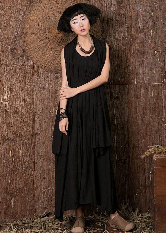 Natural White Linen Outfit Sleeveless Dresses Summer Dresses