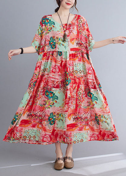 Neck Loose Summer Dress for