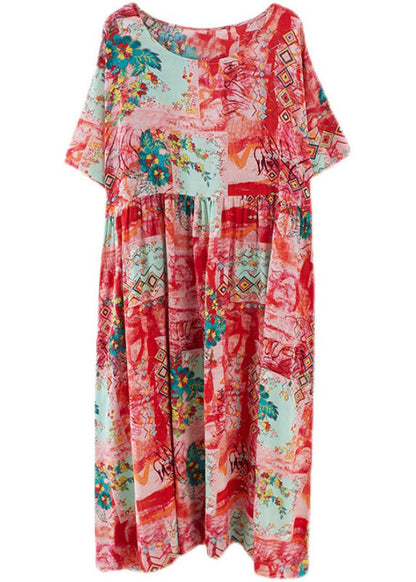 Neck Loose Summer Dress for