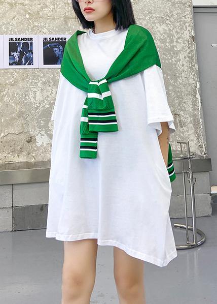 Net Red T-shirt Female Short-sleeved Loose Large Size White Letters With Shawl Two-piece Female Top