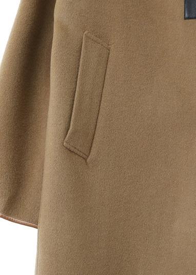 New Loose Fitting Long Coat Winter Coats Black Lapel Pockets Woolen Coats
