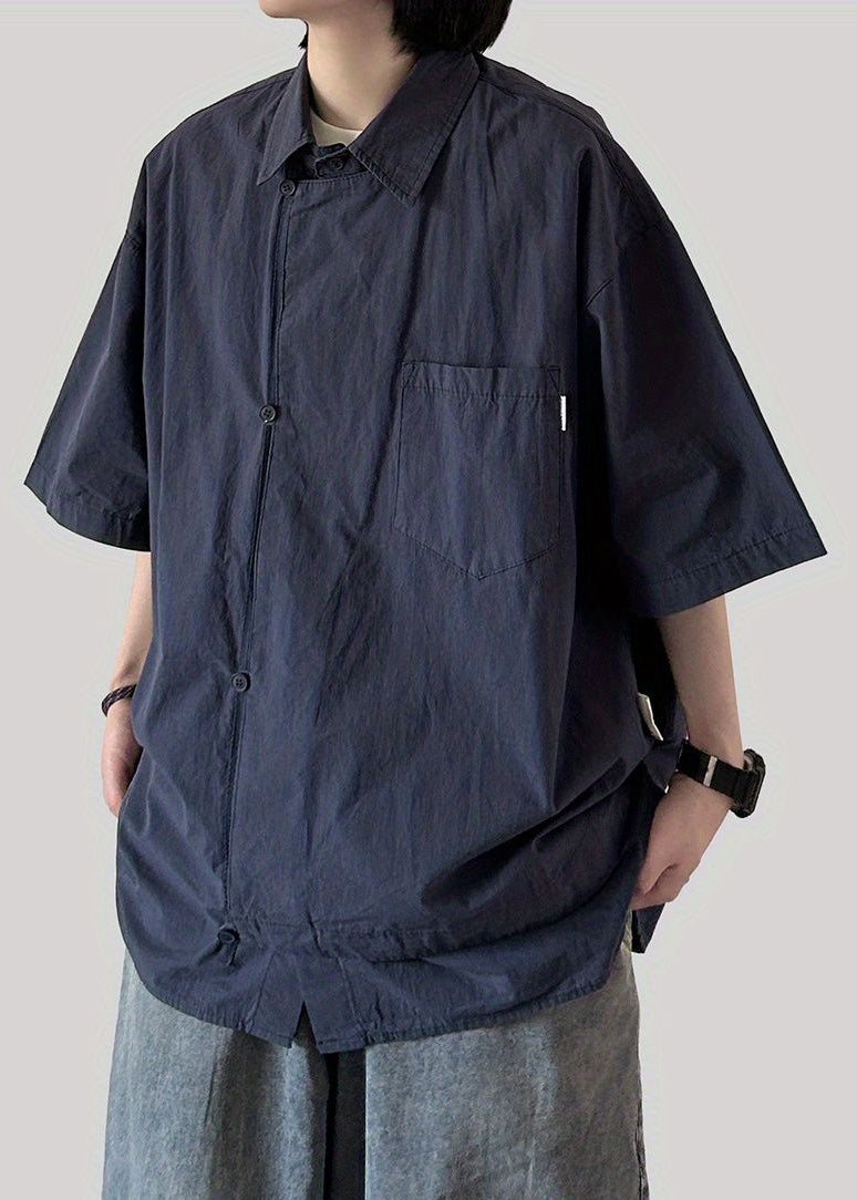 New Apricot Peter Pan Collar Button Cotton Shirts Summer