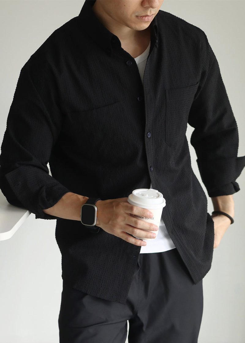 New Black Peter Pan Collar Button Cotton Shirts Fall