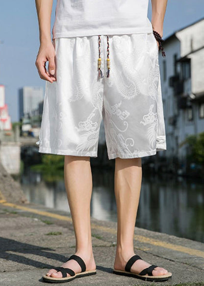 New Black Pockets Ice Silk Shorts Summer