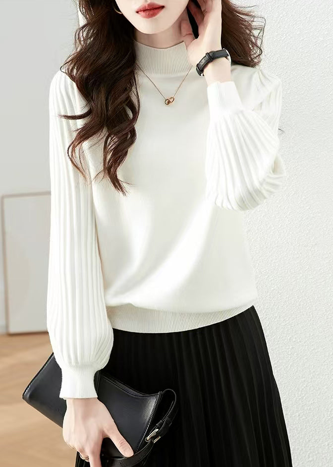 New Black Turtleneck Knit Sweaters Fall