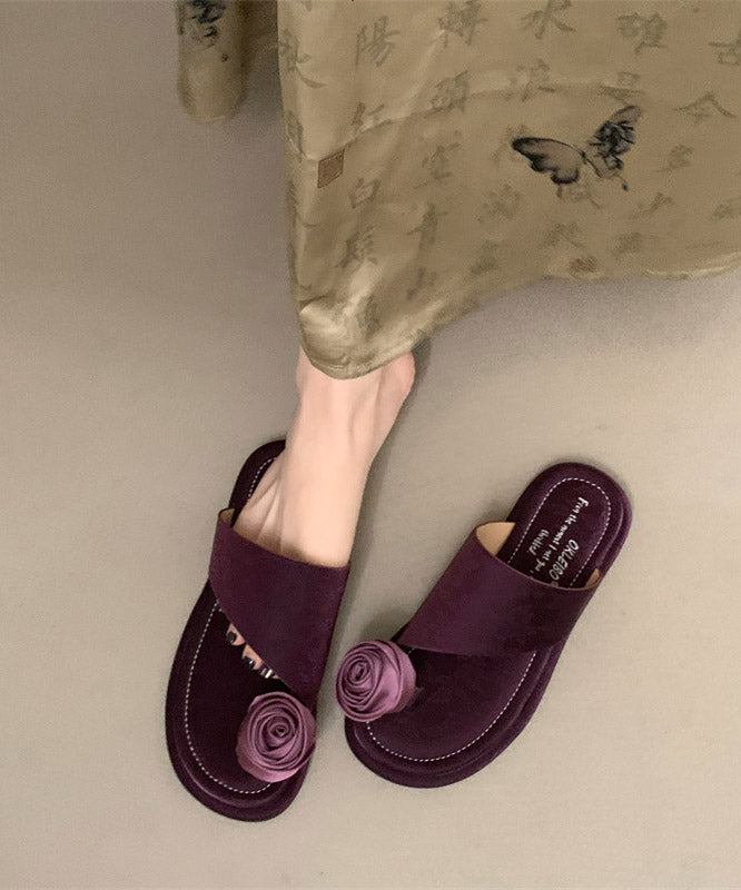 New Chinese Style Purple Toe Set Slippers