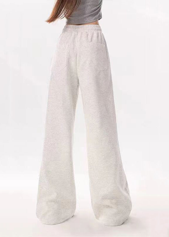 New Dog Print Warm Fleece High Waist Sports Wide Leg Pants Spring