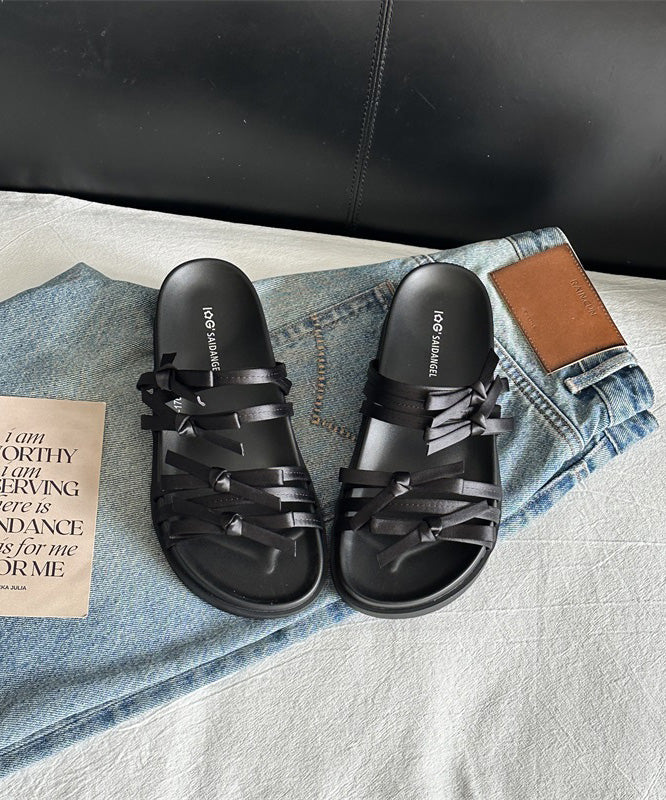 New Versatile Silver Bow Platform Slide Sandals