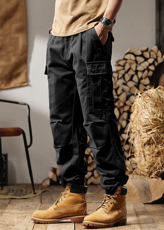 New Green Pockets Original Design Cotton Pants Spring