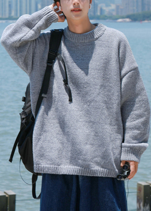 New Grey Cozy Pullover Sweater Clothing