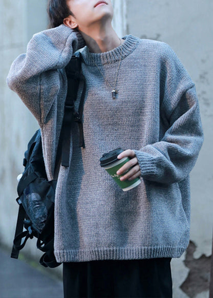 New Grey Cozy Pullover Sweater Clothing