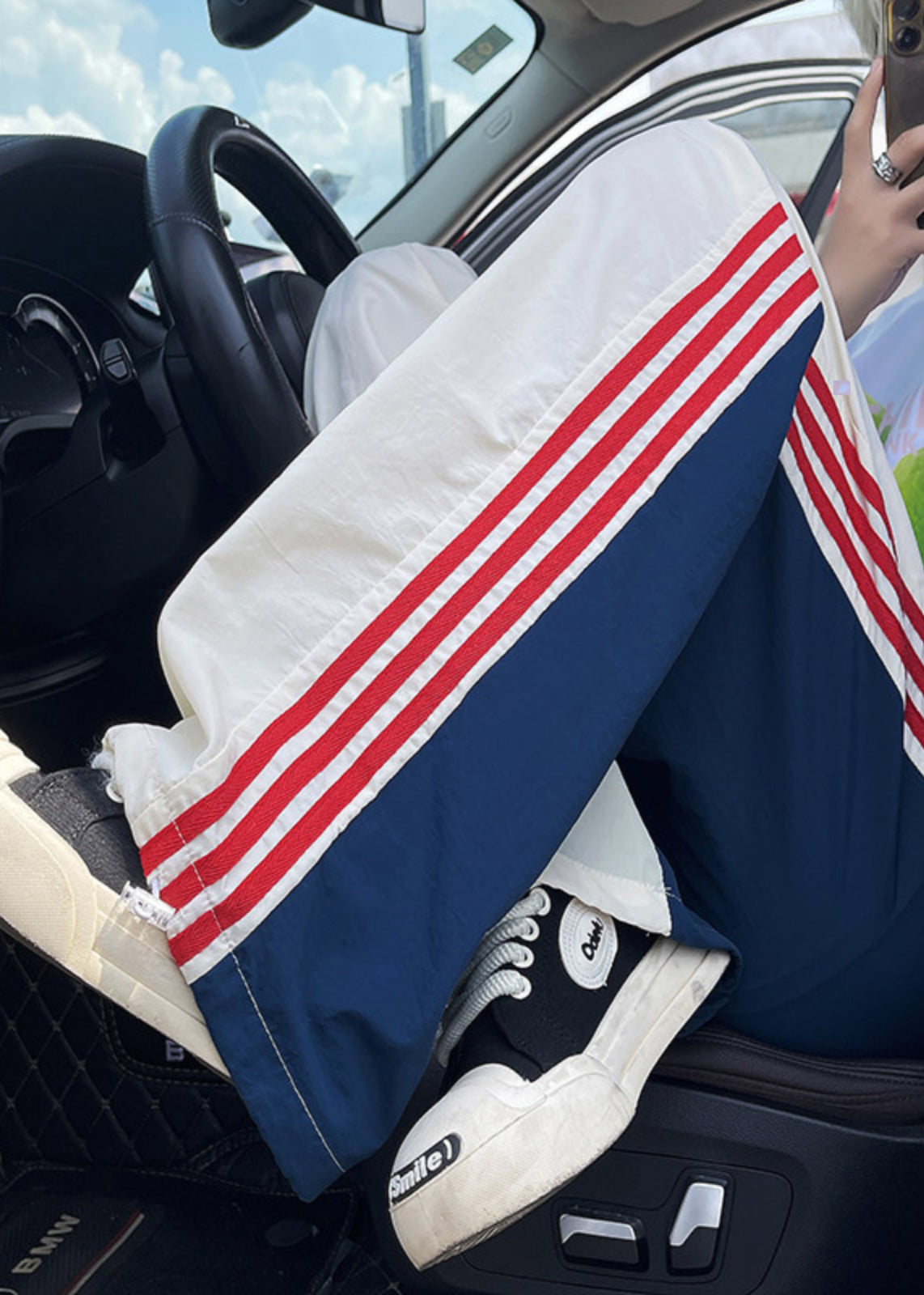 New Khaki Oversized Patchwork Spandex Pants Apparel Spring