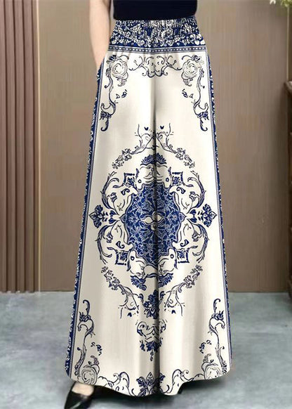New Navy Original Design Print Elastic Waist Cotton Pants Summer