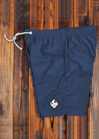 New Navy Pockets Elastic Waist Cotton Shorts Summer