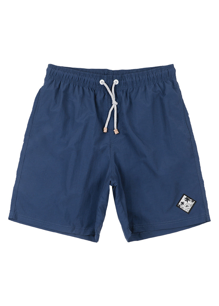 New Navy Pockets Elastic Waist Cotton Shorts Summer